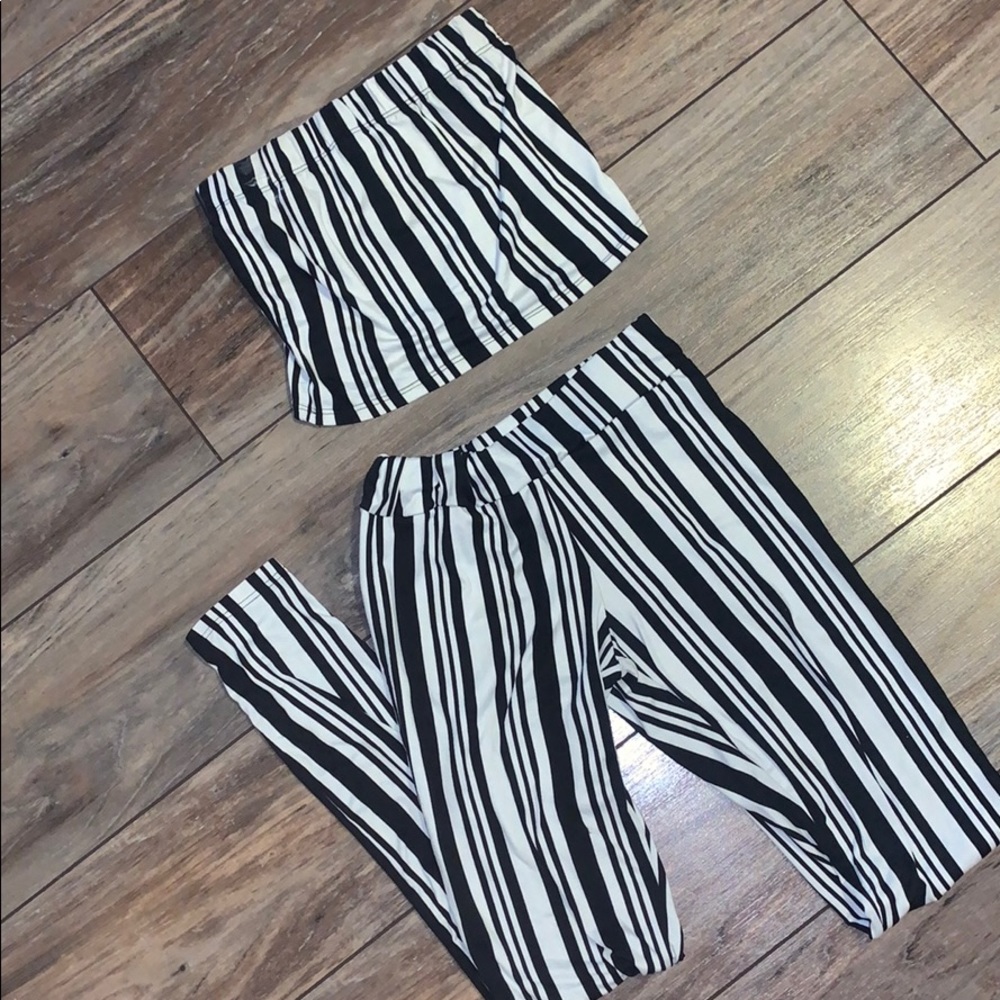 Two piece striped set